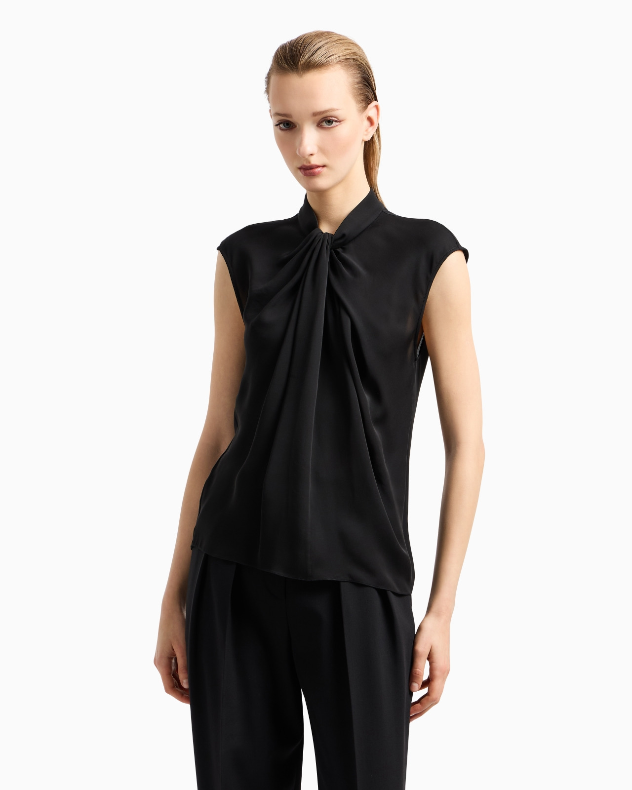 BLOUSE IN WASHED SILK DOUBLE GEORGETTE - 4