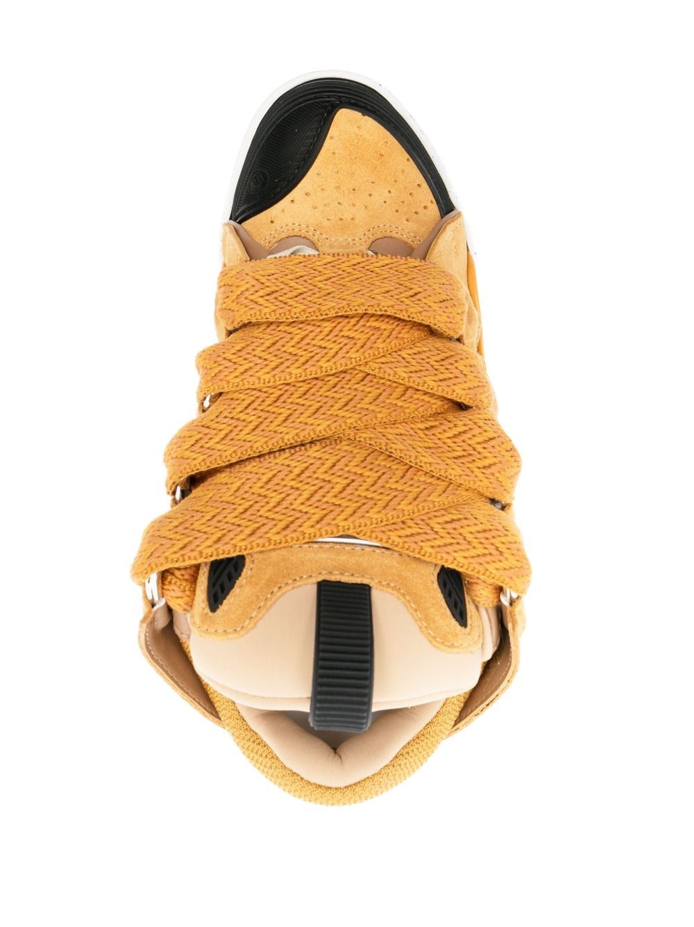 Curb oversize-tongue panelled sneakers - 4