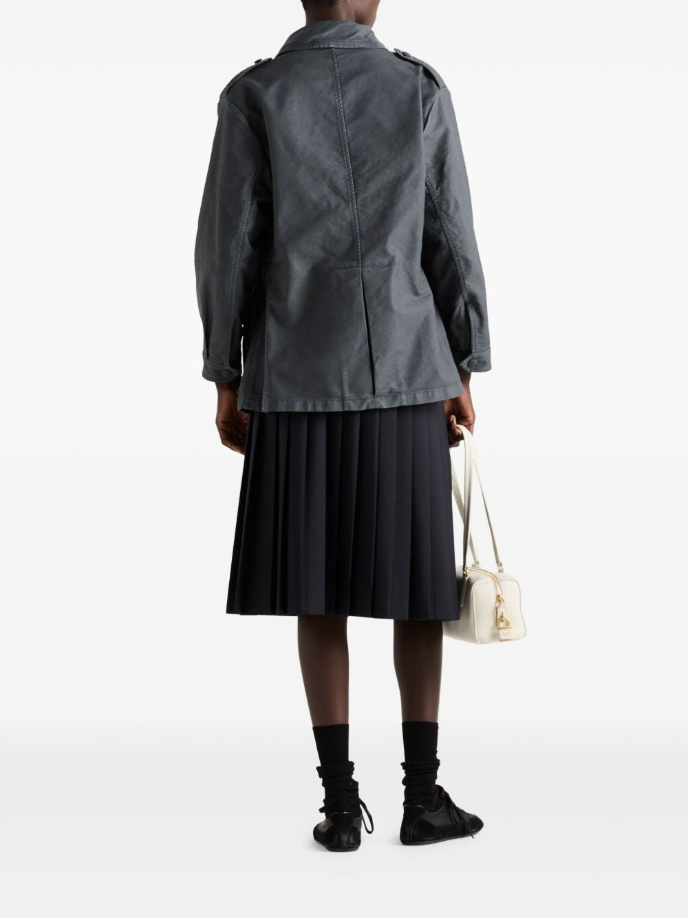 pleated midi skirt - 3