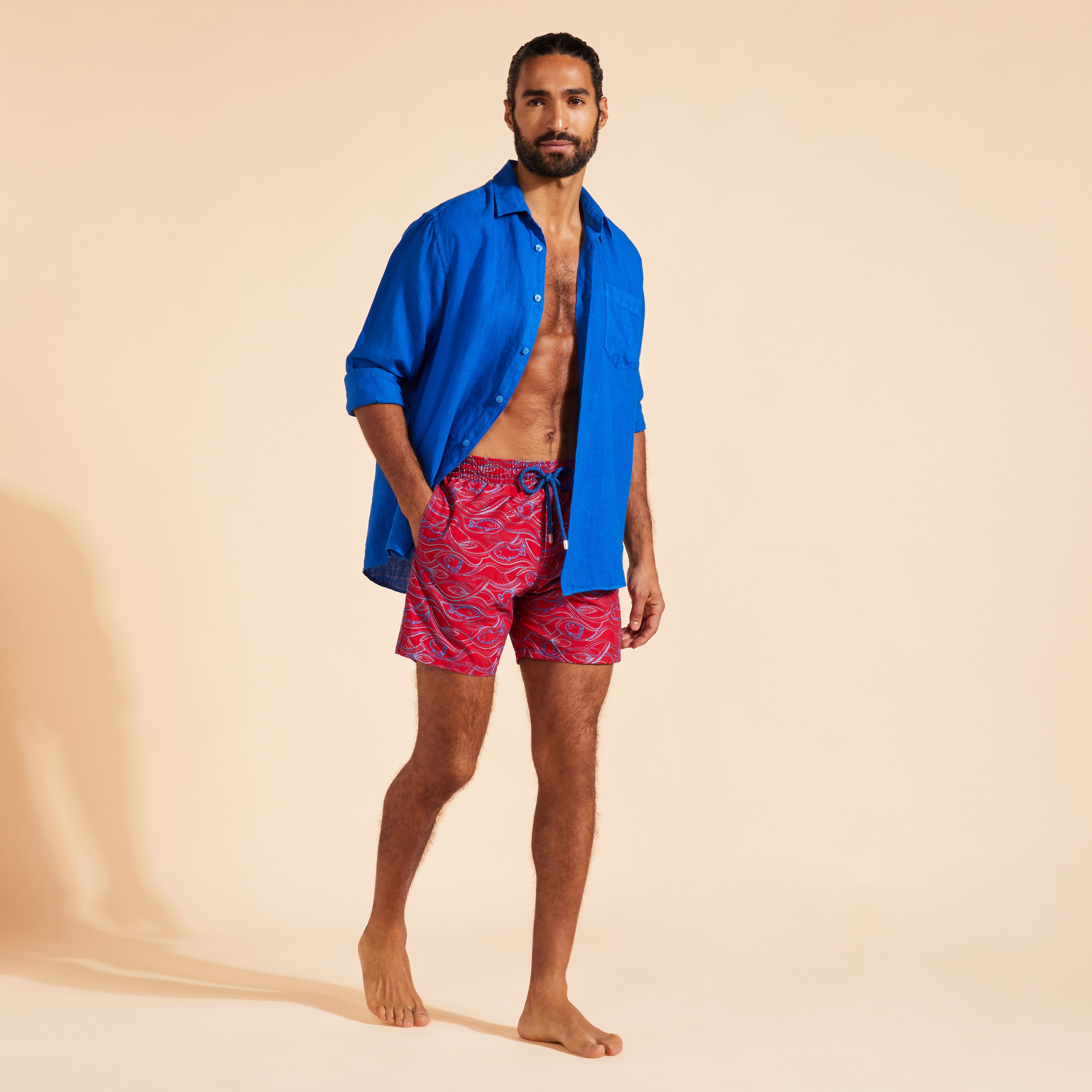 Men Swim Shorts Embroidered Aquarium- Limited Edition - 5