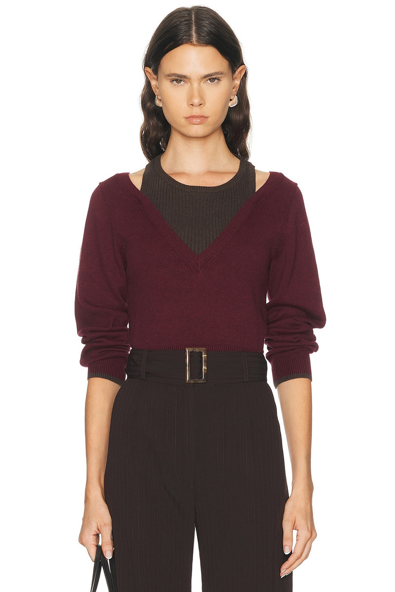 Color Block Layered Tank Sweater 1