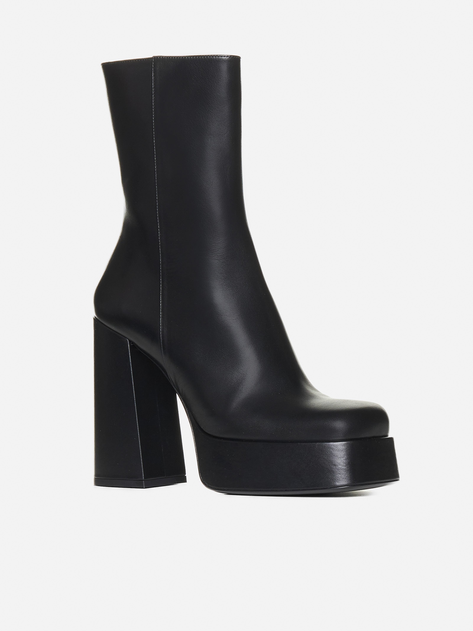 Leather platform ankle boots - 2