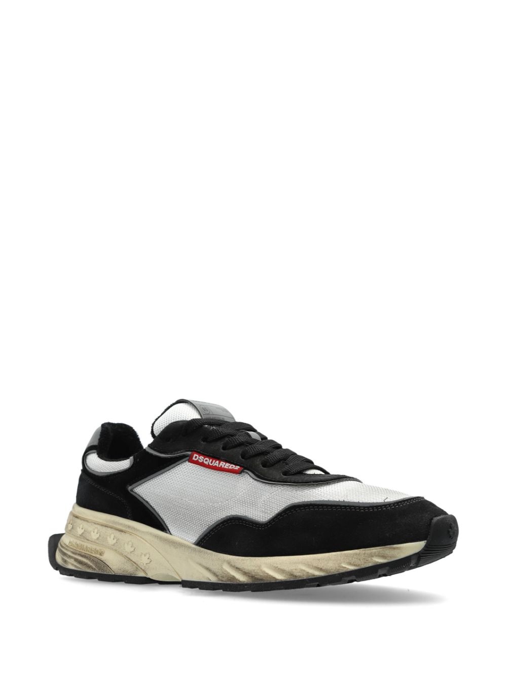 panelled low-top sneakers - 2