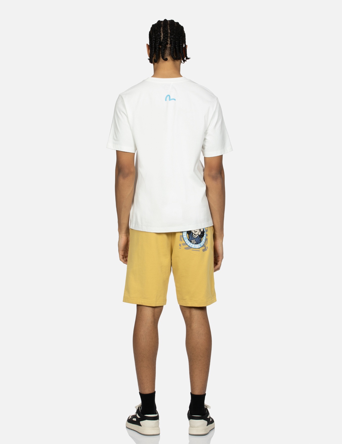 PLAYFUL GODHEAD PRINT REGULAR FIT SWEAT SHORTS - 4