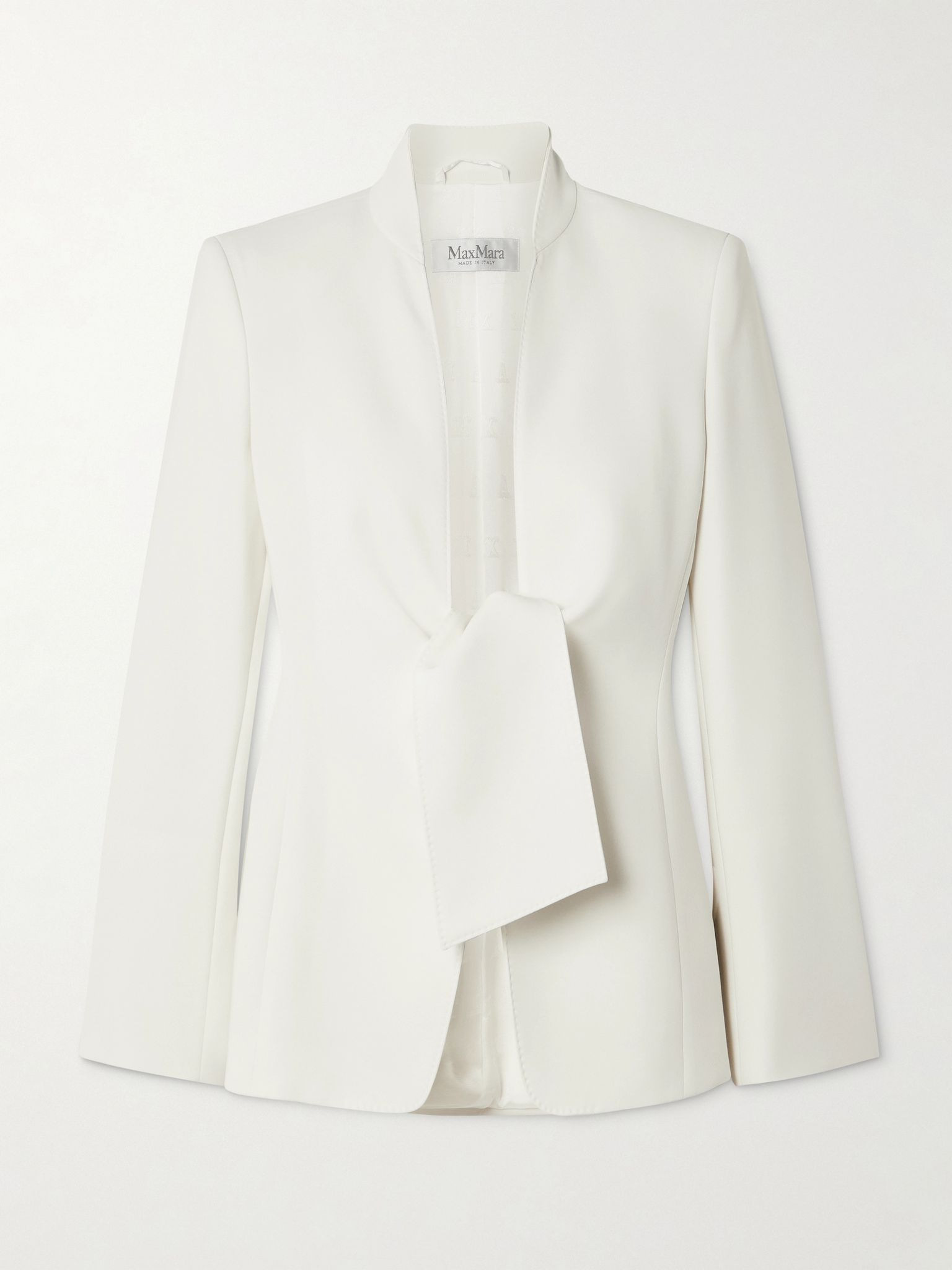 Ghiotto tie-front cady blazer White - 1