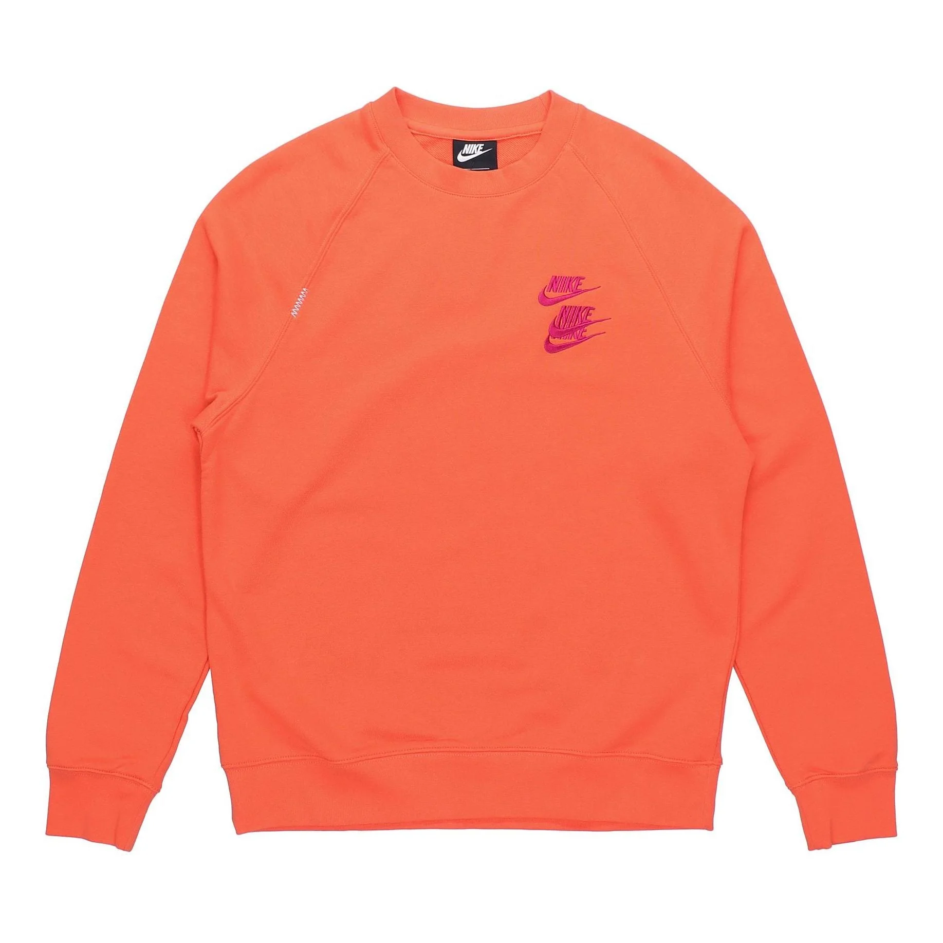 Nike As M Nsw Ft Crw Wtour Embroidered Pattern Round Neck Long Sleeves Orange DD0883-842 - 1