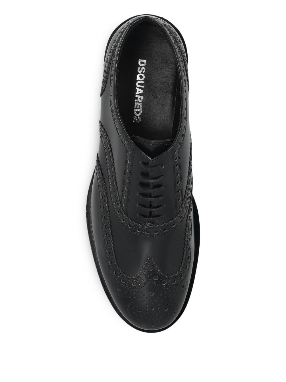 brogue-style leather Oxford shoes - 4