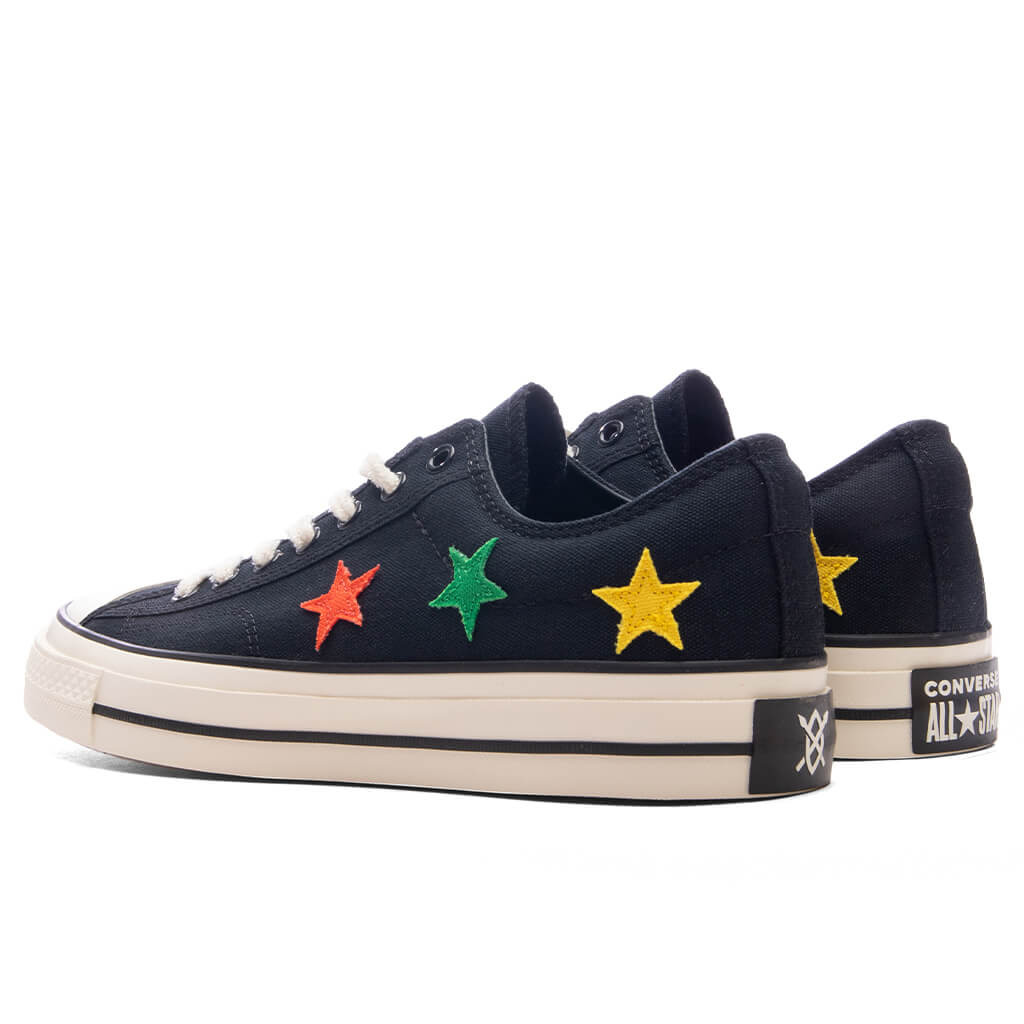 CONVERSE X DAILY PAPER STAR PLAYER 76 OX - BLACK/FERN GREEN/CYBER YELLOW - 3