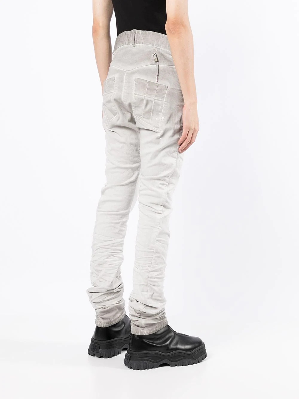 distressed-finish skinny-cut jeans - 4