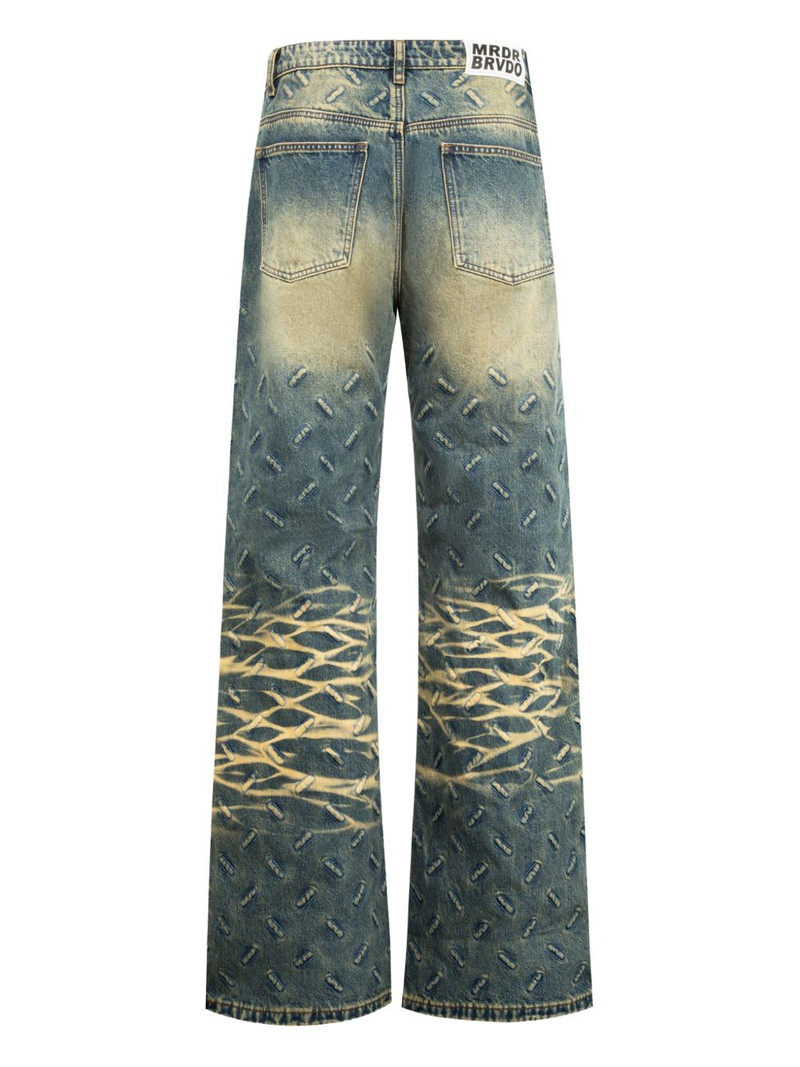 WHO DECIDES WAR Thread Plate five-pockets jeans outlook