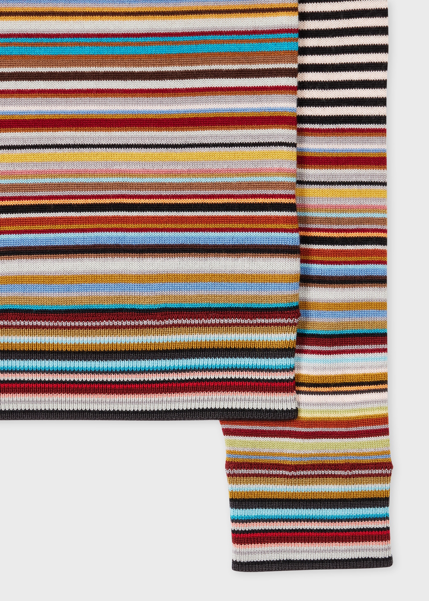 Women's Wool 'Signature Stripe' Contrast Sleeve Sweater - 2