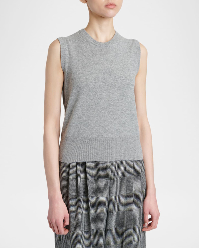 Cashmere Sleeveless Crewneck Sweater 4