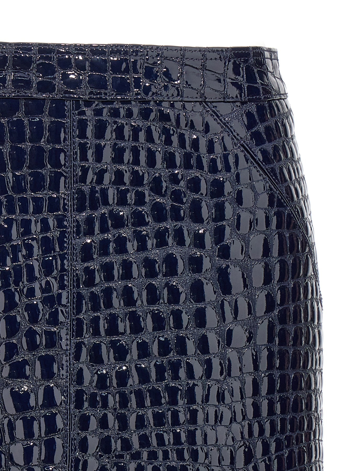Croc Print Skirt Skirts Blue - 3