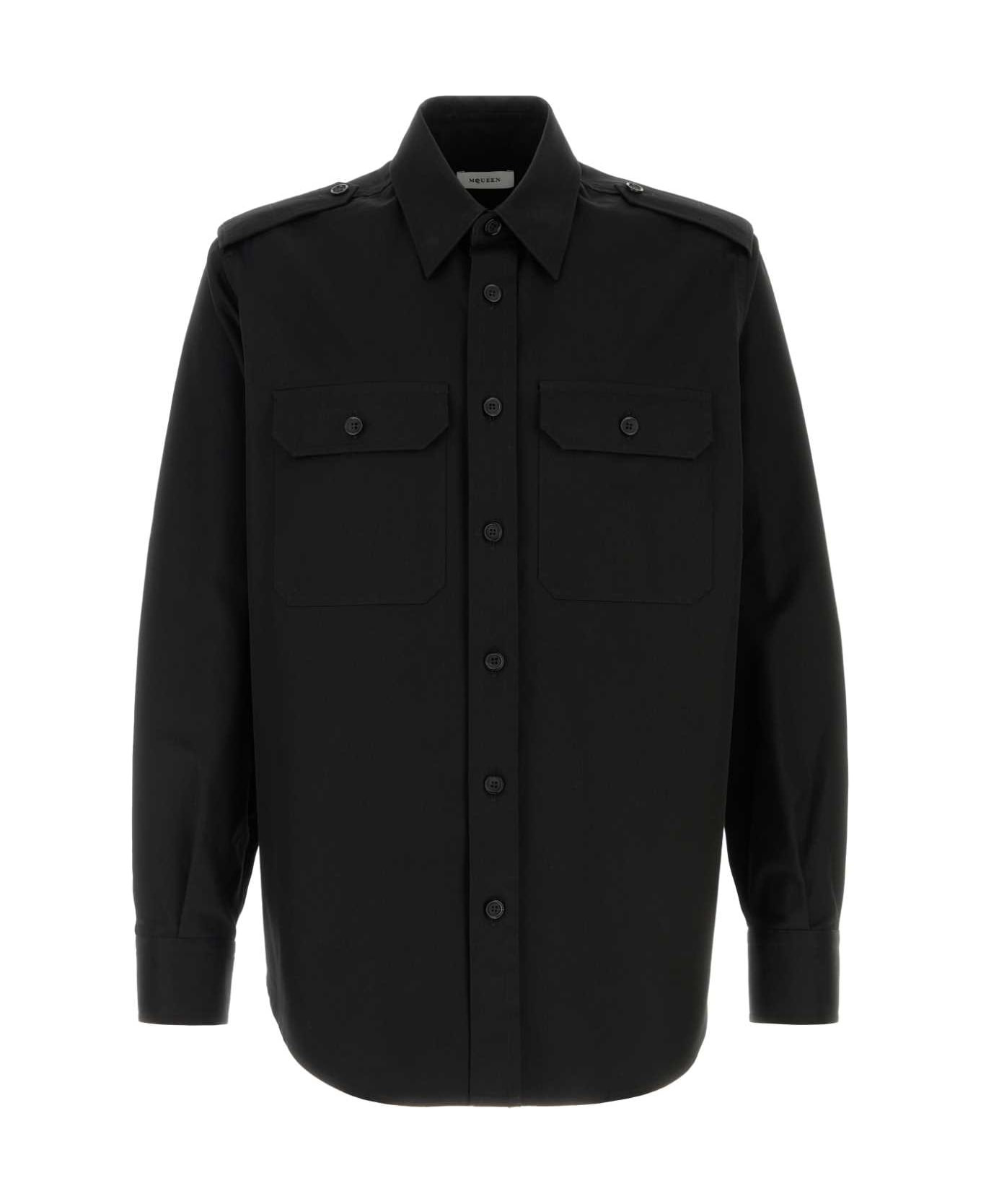 Black Cotton Shirt - 1