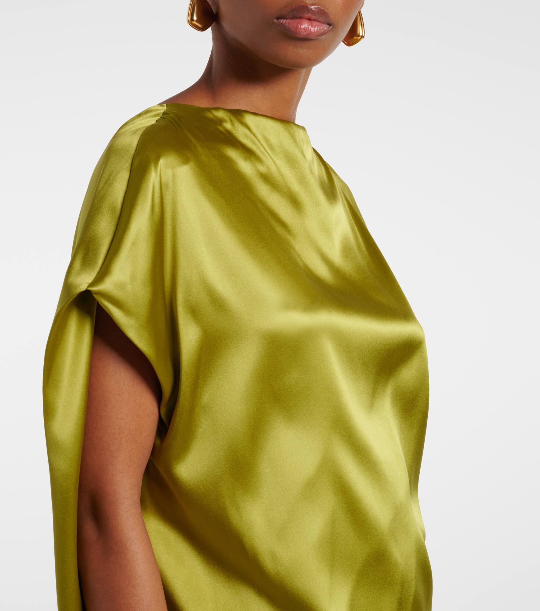 Silk-blend satin gown - 4