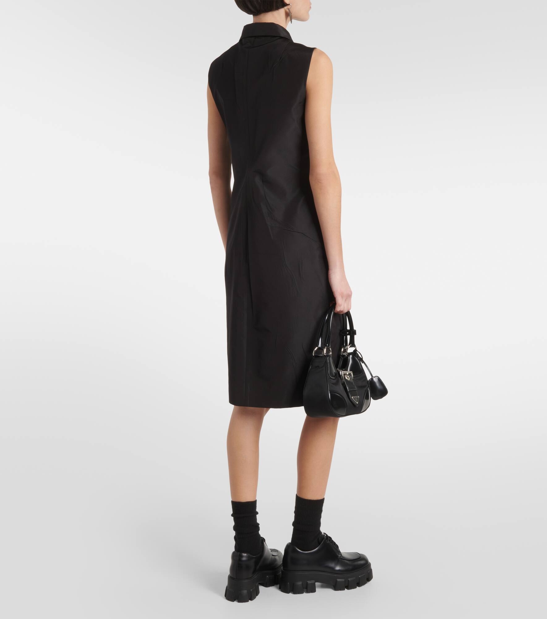 Half-zip silk-blend midi dress - 3