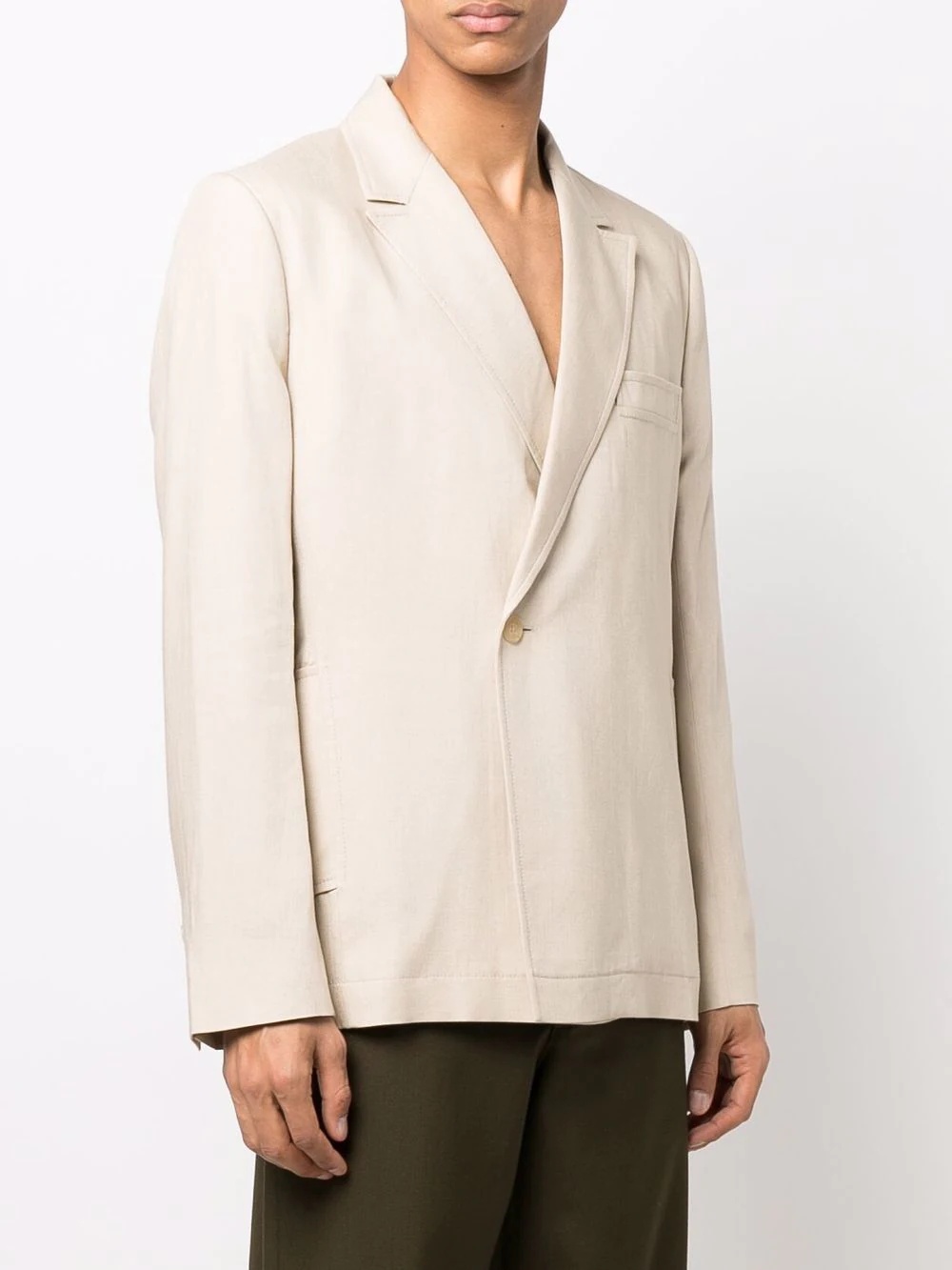 off-centre button blazer - 3