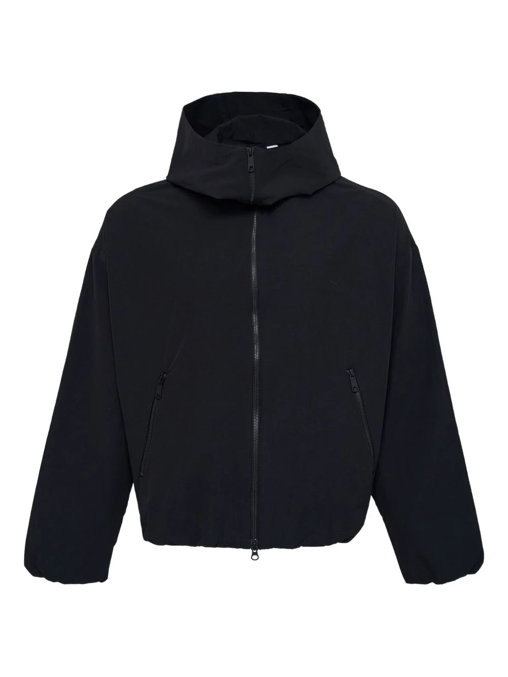 zip-fastening hooded jacket - 1