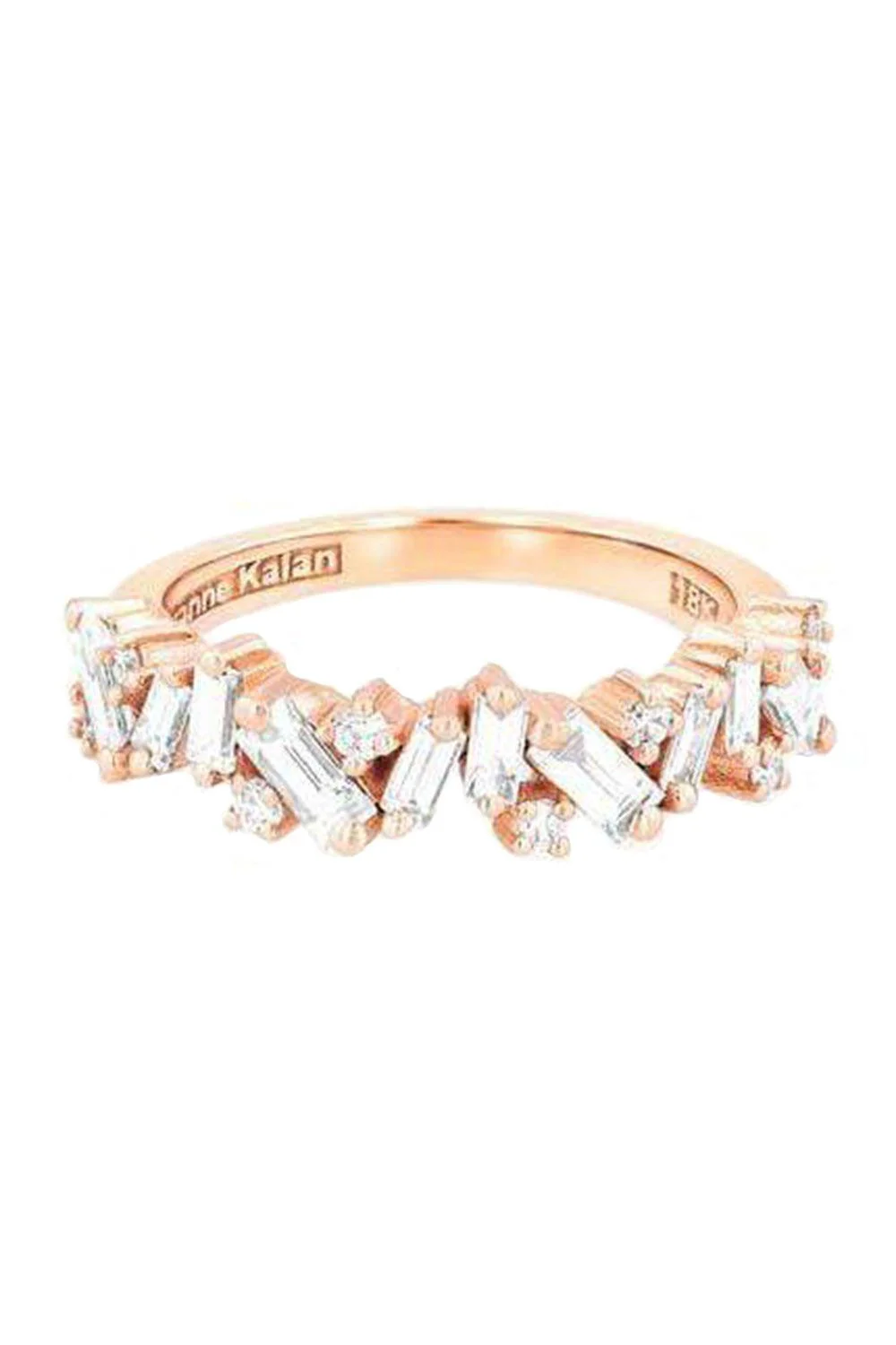 Diamond Icon Half Band Ring - Rose Gold - 1