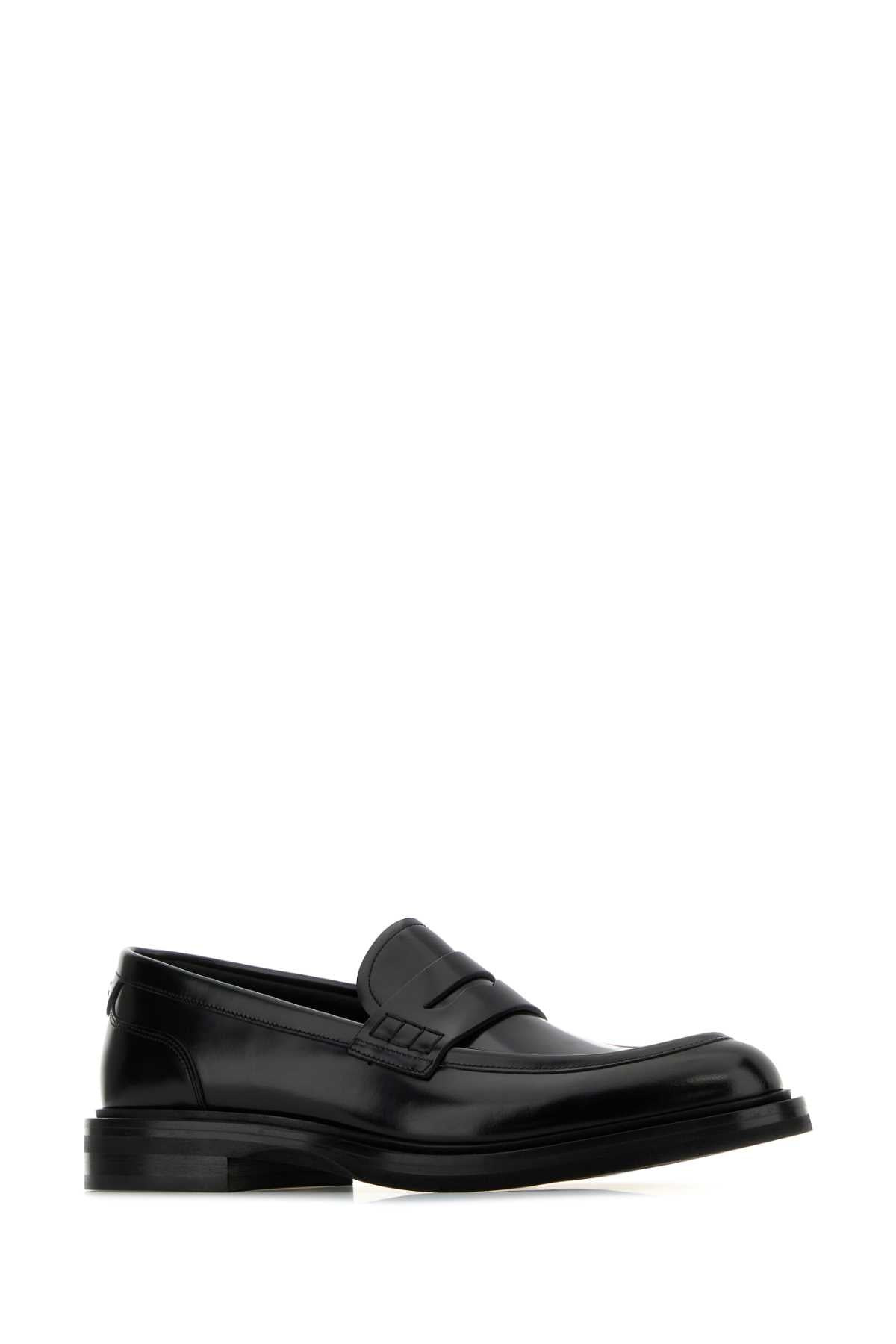 Dolce & Gabbana Men Black Leather Altavilla Loafers - 2