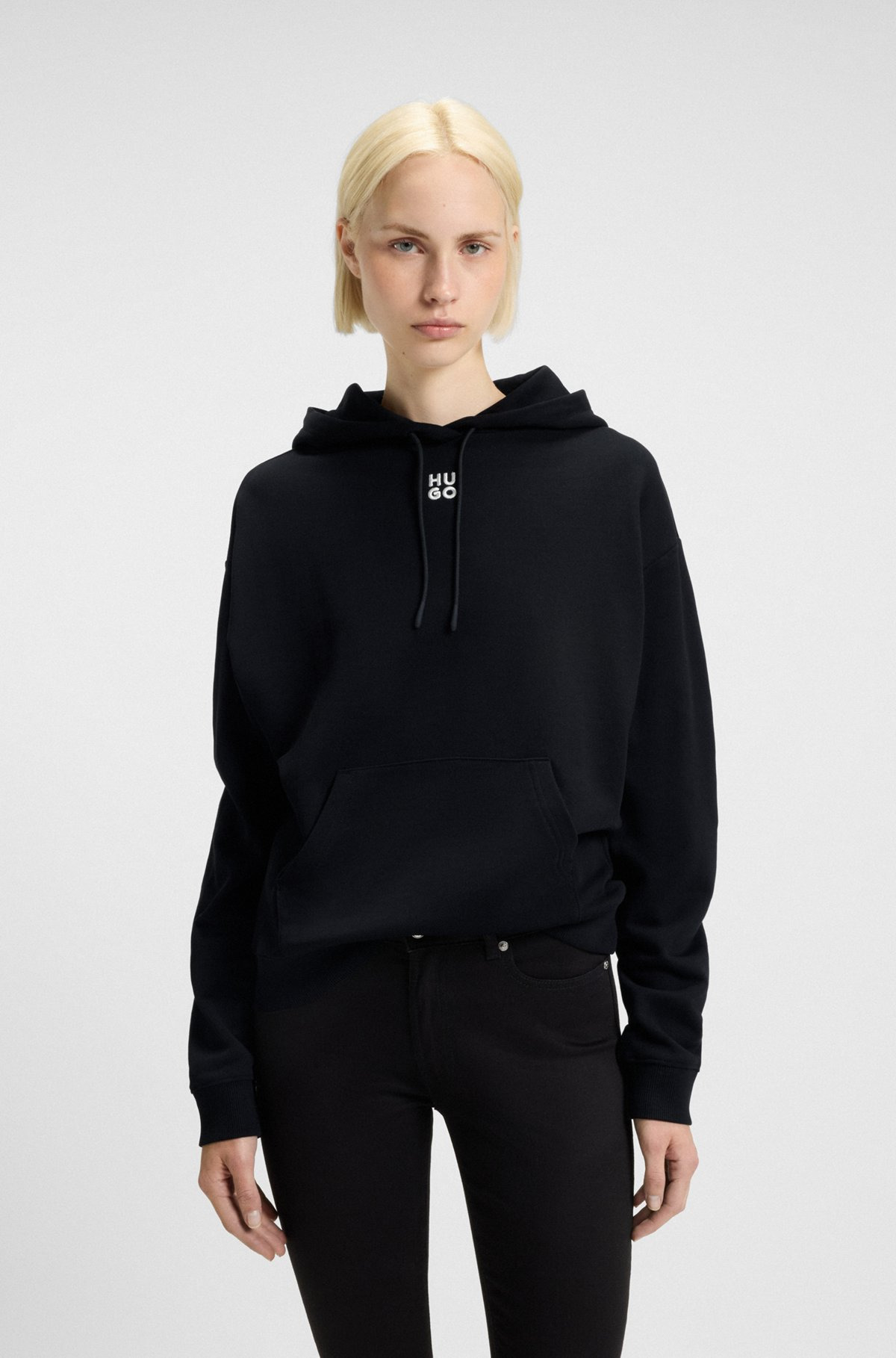 COTTON-TERRY HOODIE WITH STACKED LOGO EMBROIDERY - 2