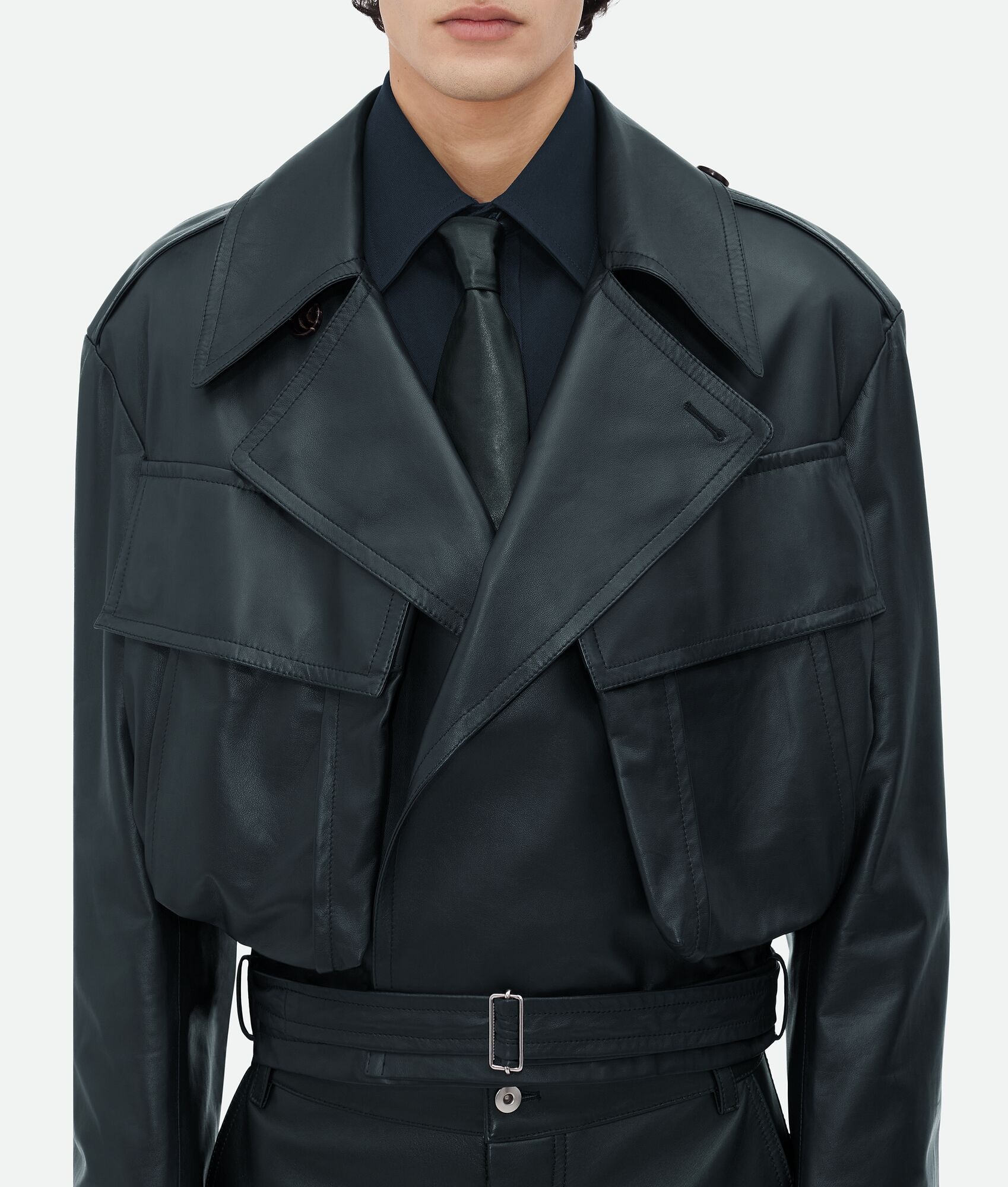 Leather Belted Blouson - 5