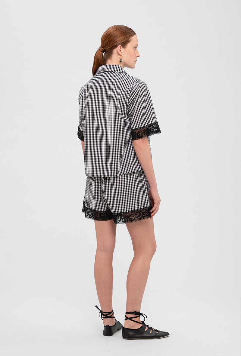 Dimity Blouse - Black Gingham 6