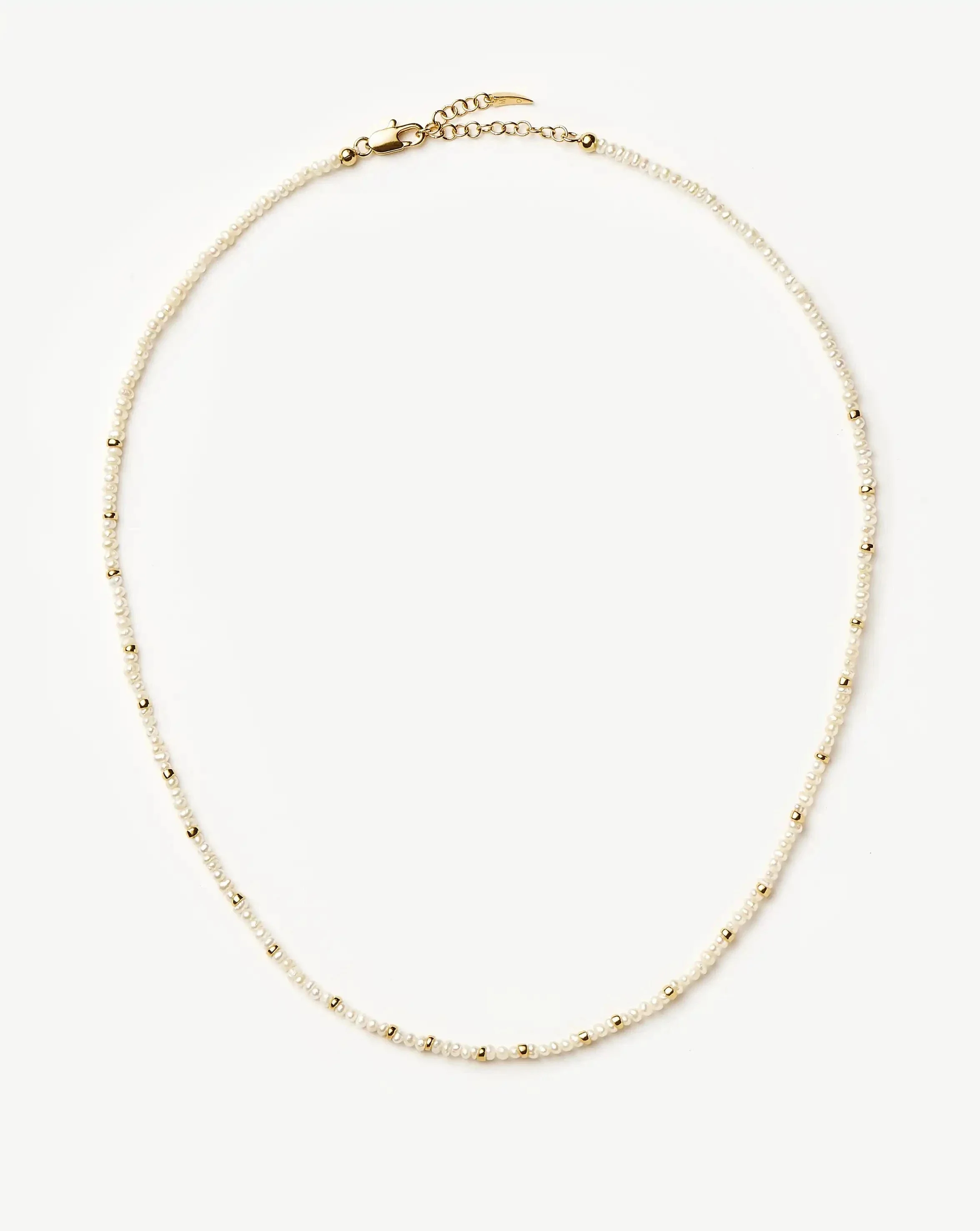 Micro Pearl Beaded Necklace - 1