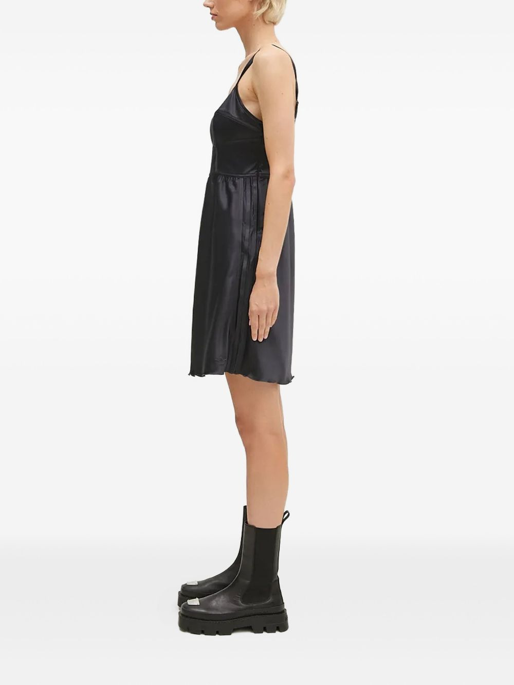 satin-panelled slip dress - 3