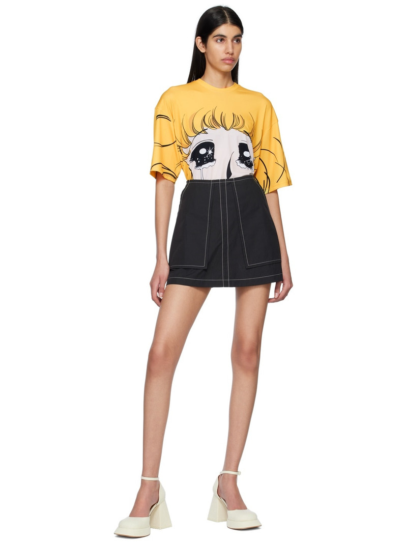 pushBUTTON Black Paneled Miniskirt outlook