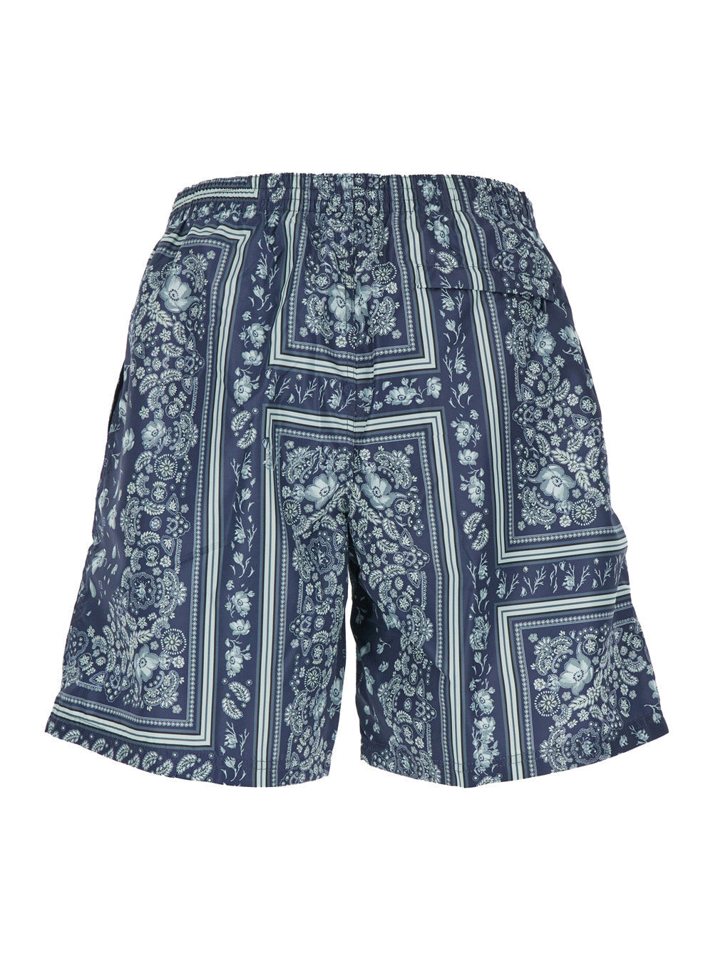 Fendi Men Blue Swimsuit With Elasticated Waist And All-Over Ff Motif In Tech Fabric Man - 2