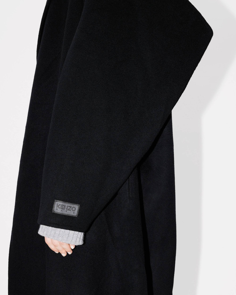 Long belted coat in wool and cashmere 6