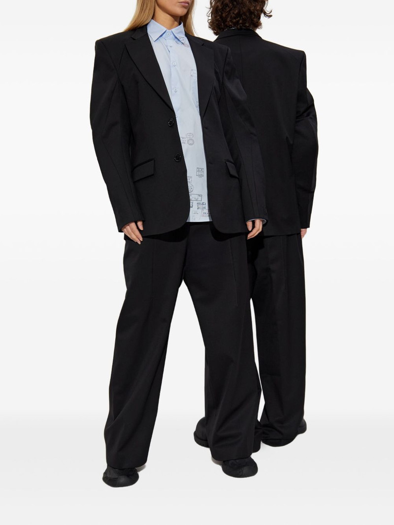 VETEMENTS padded-shoulder wool blazer outlook