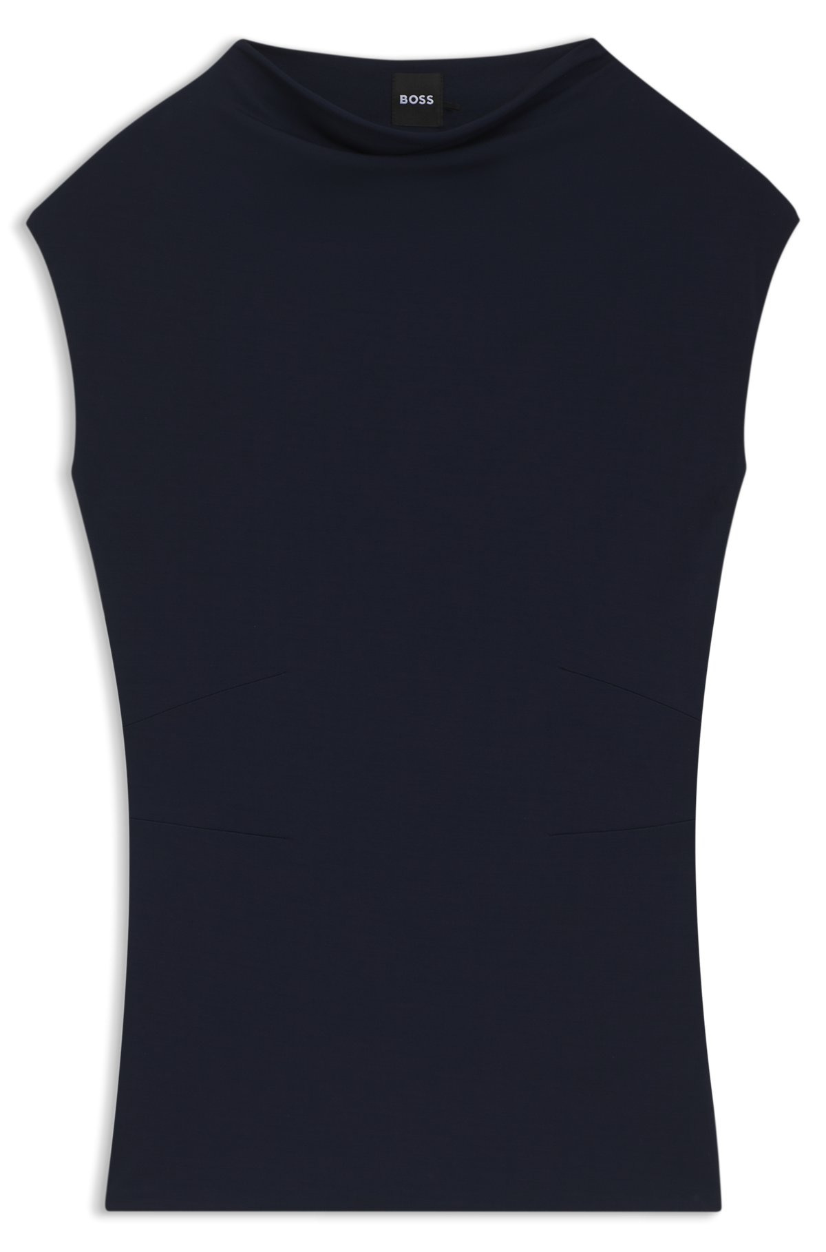 HIGH-NECK TOP IN MATTE FABRIC - 1