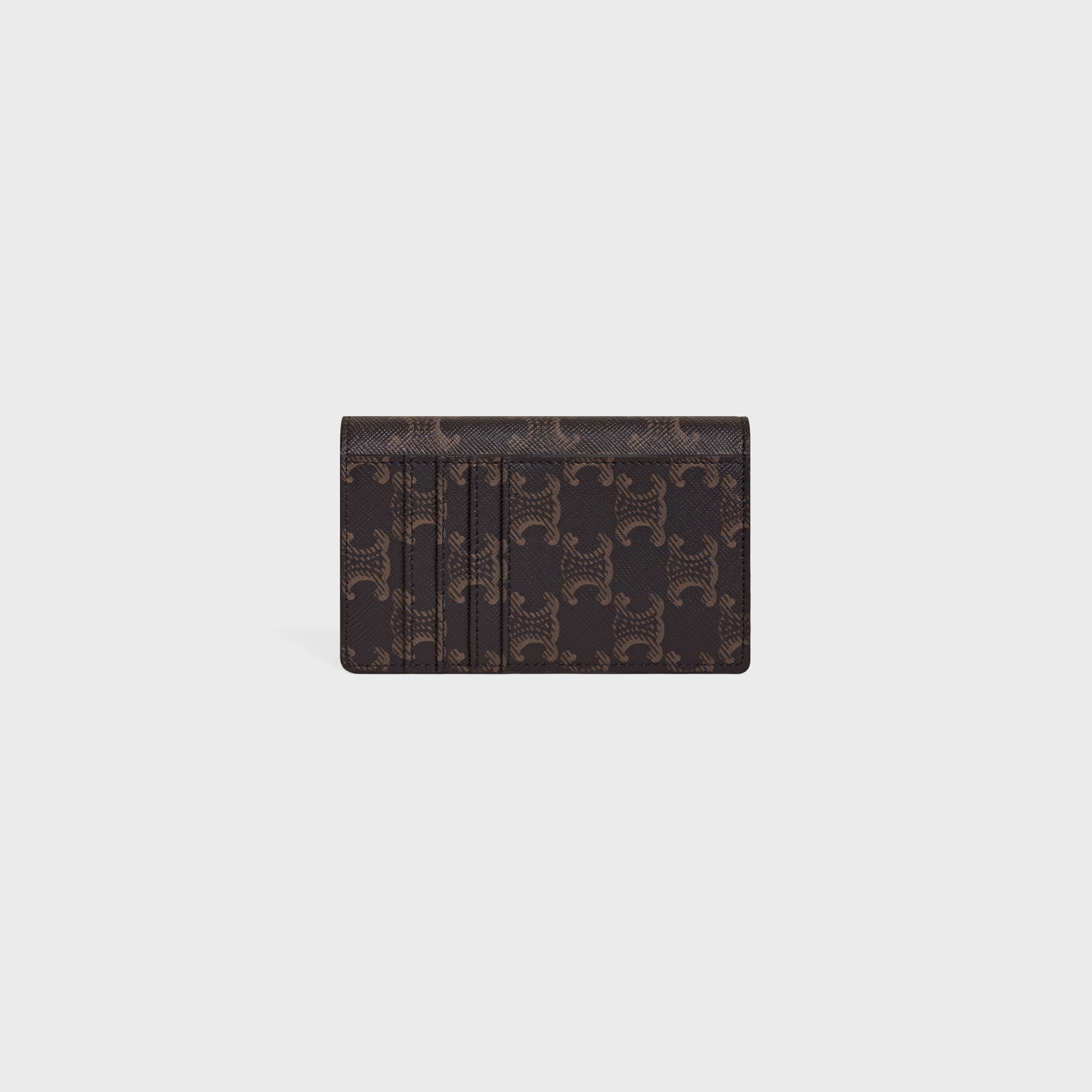 LONG CARD HOLDER WITH FLAP TRIOMPHE  IN Triomphe Canvas - 3