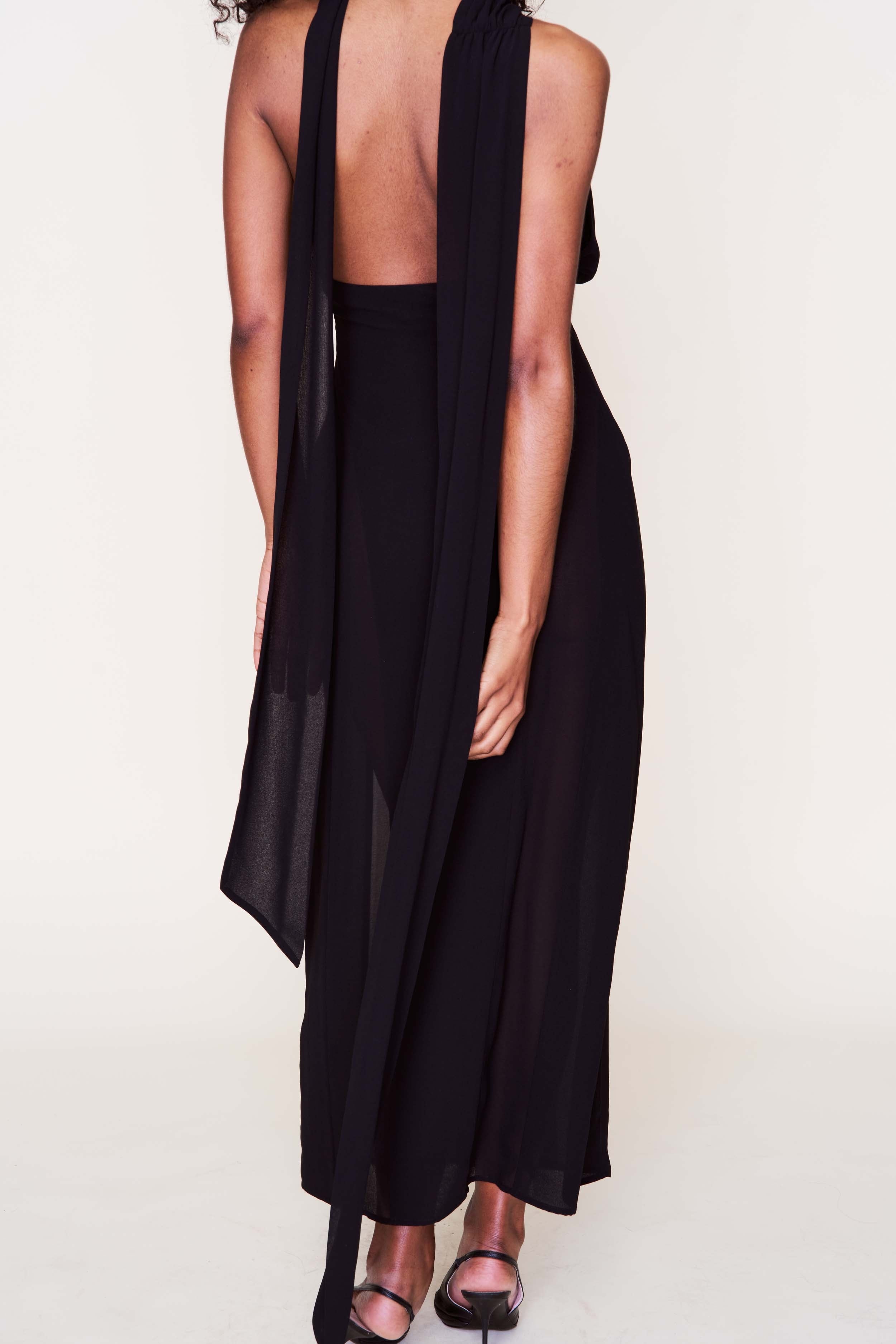 KOEMI SHEER PANEL DRESS - 7