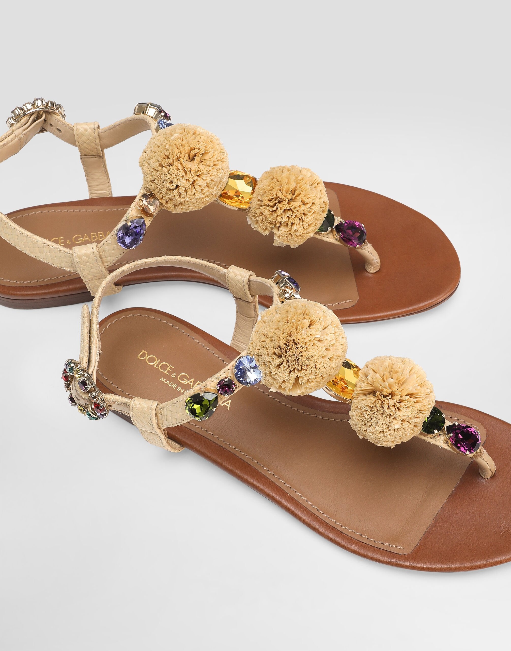 Crochet flip-flops with stones - 4