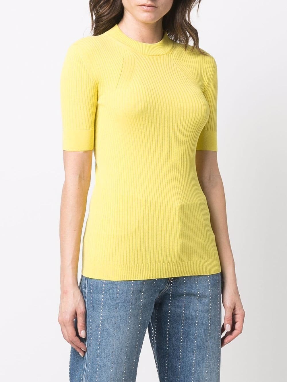 short-sleeve crew neck jumper - 3