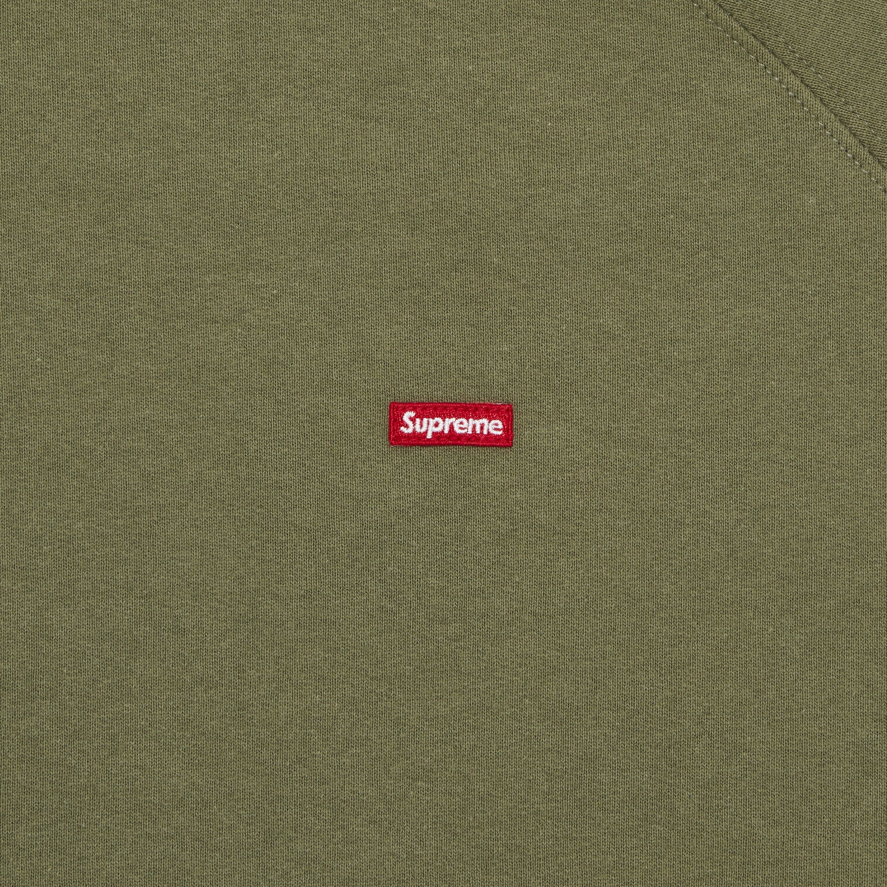 Supreme Supreme Small Box Raglan Crewneck 'Light Olive' | REVERSIBLE