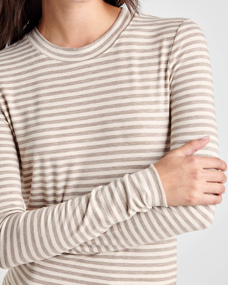 Striped Bamboo Blend Long Sleeve Tee 4