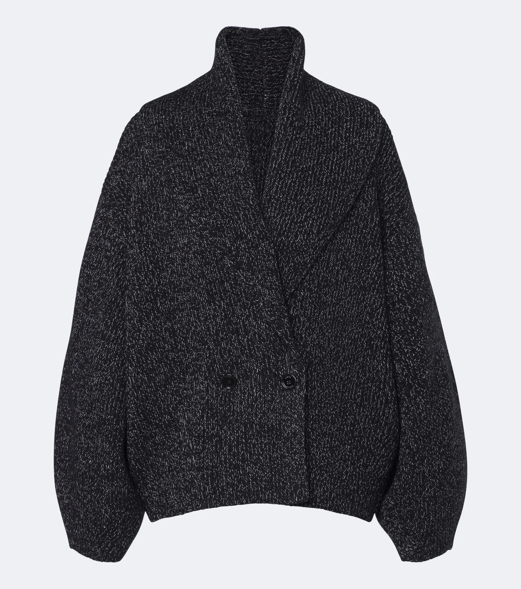 Wool and cotton-blend cardigan - 1