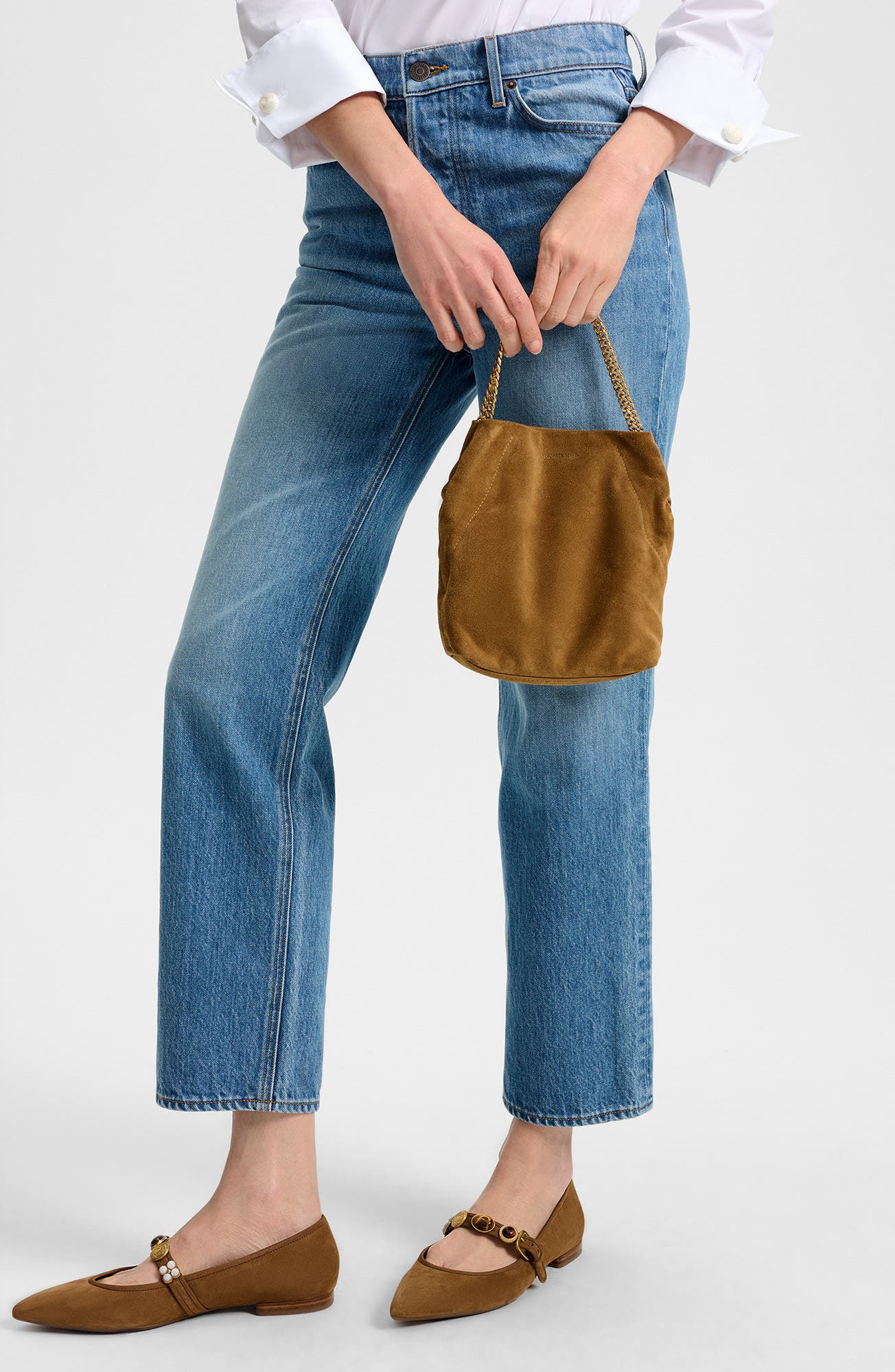 Veronica Beard Small Slouch Metallic Convertible Leather Shoulder Bag in Acorn at Nordstrom - 2