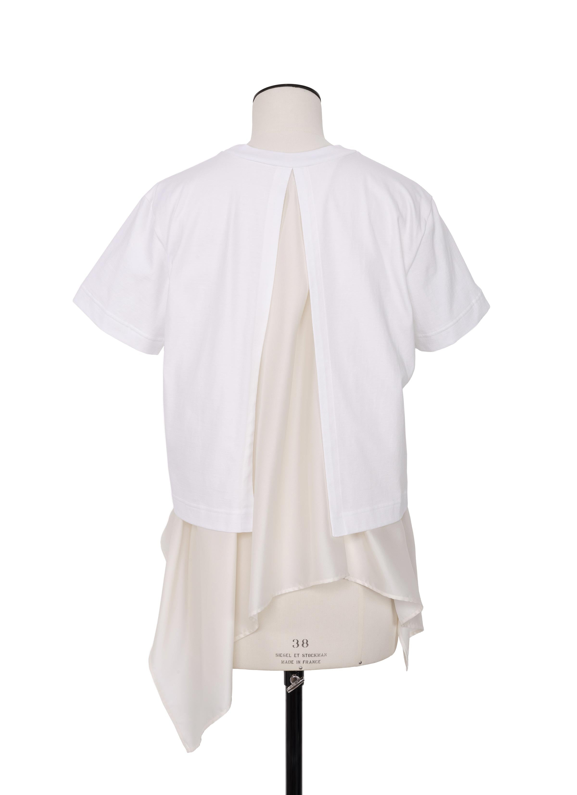 Satin x Cotton Jersey T-Shirt - 3