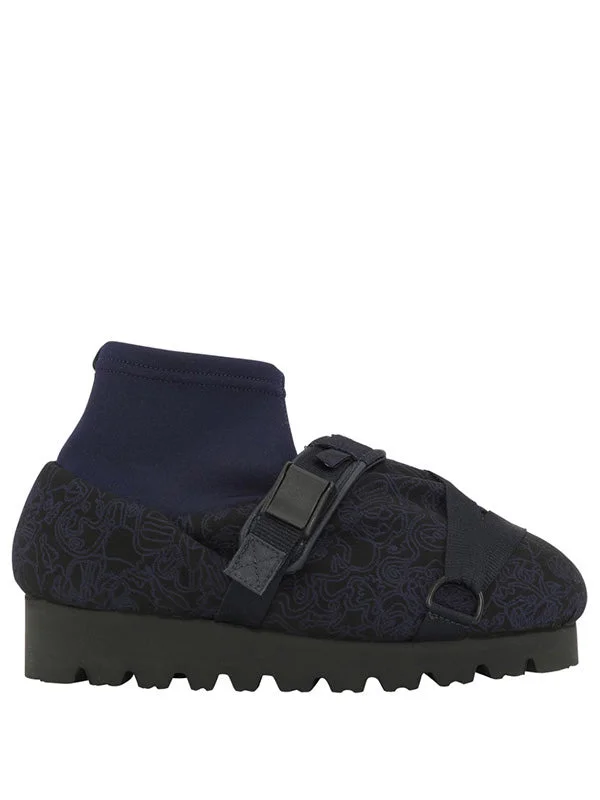 CAMPS MID SHOE - BLACK BLUE ROSE - 1