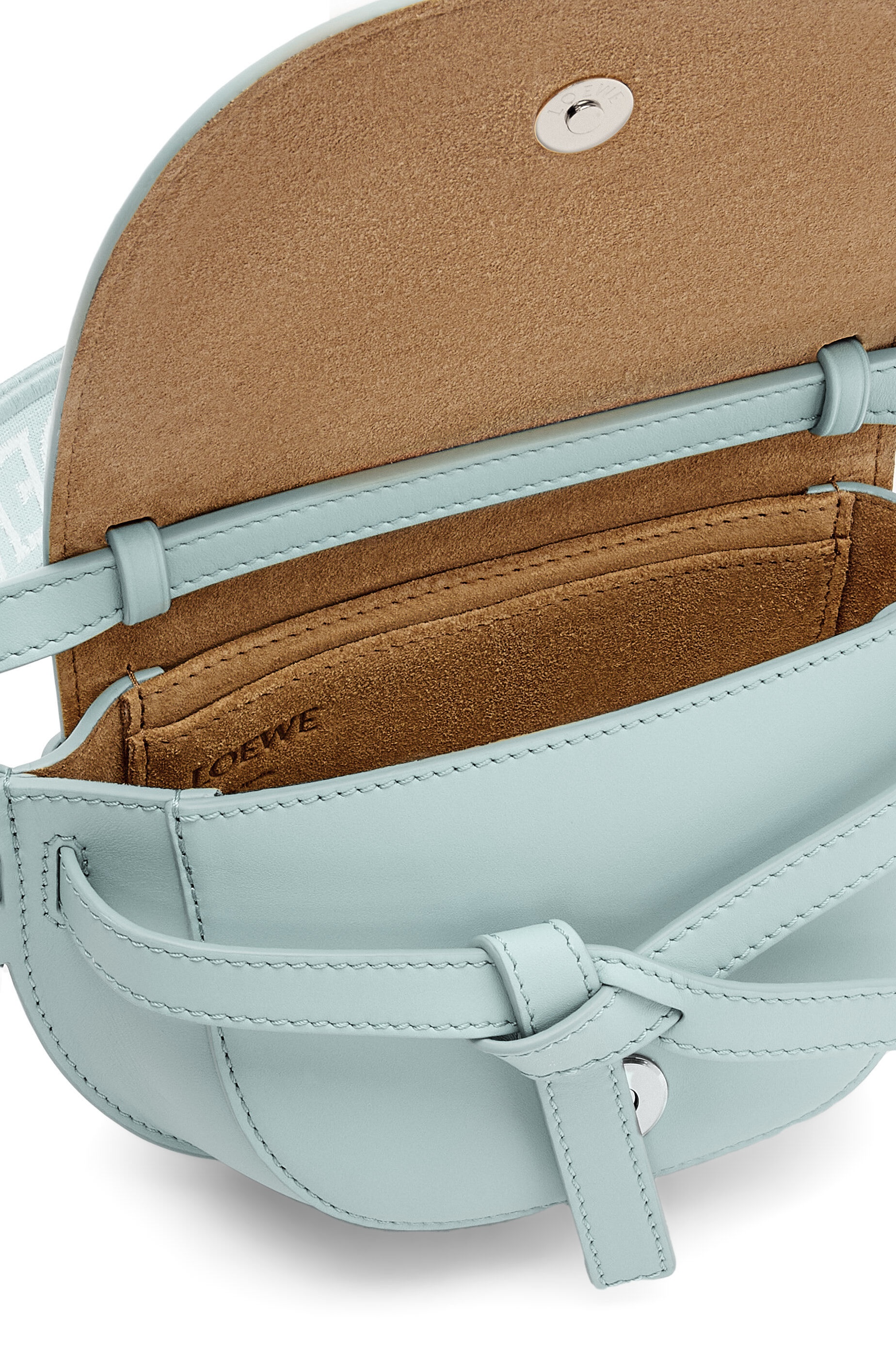 Mini Gate Dual bag in soft calfskin and jacquard - 9