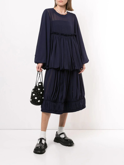 Comme Des Garçons ruffle-trimmed panelled blouse outlook