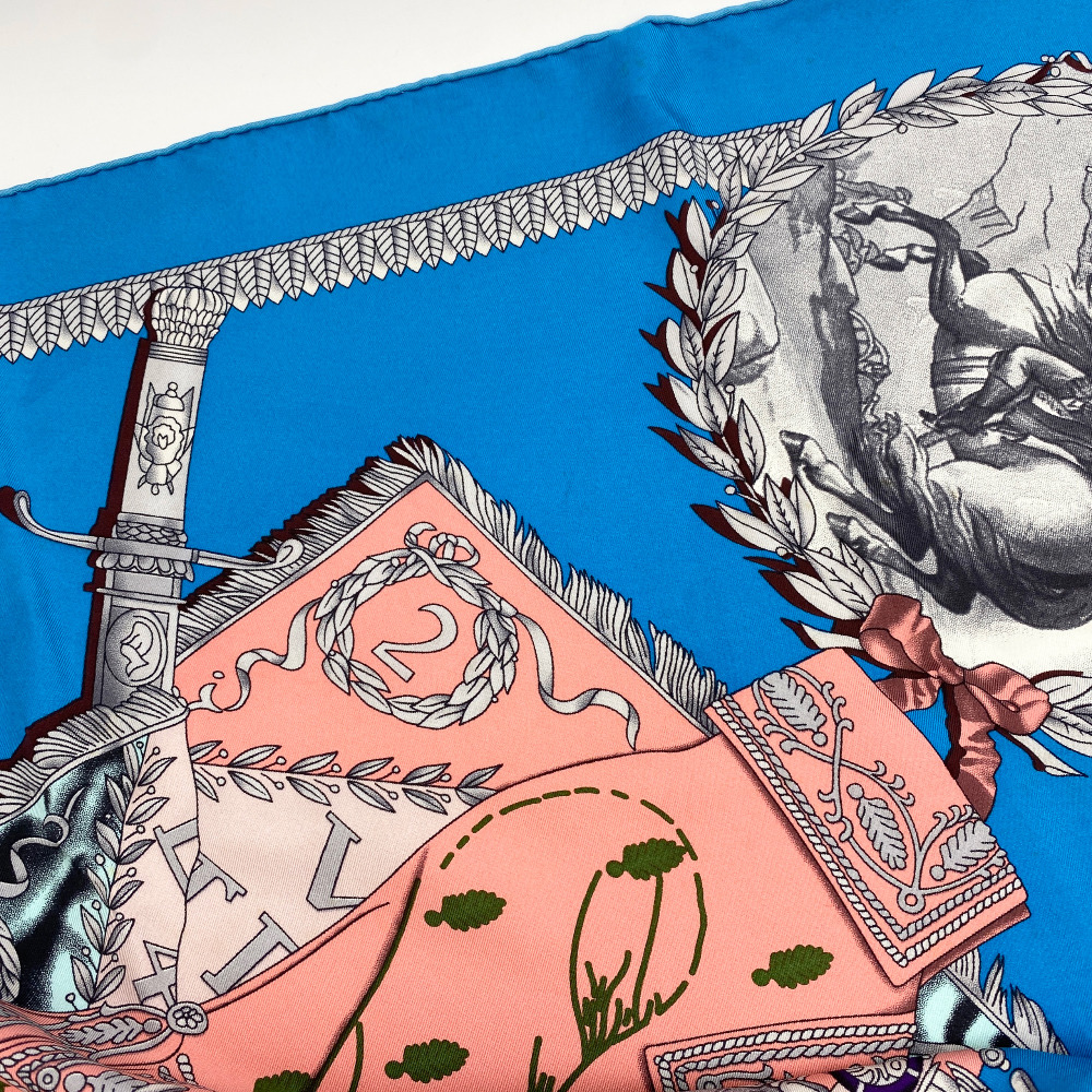 Hermes Aqua Blue Silk Scarf - 2