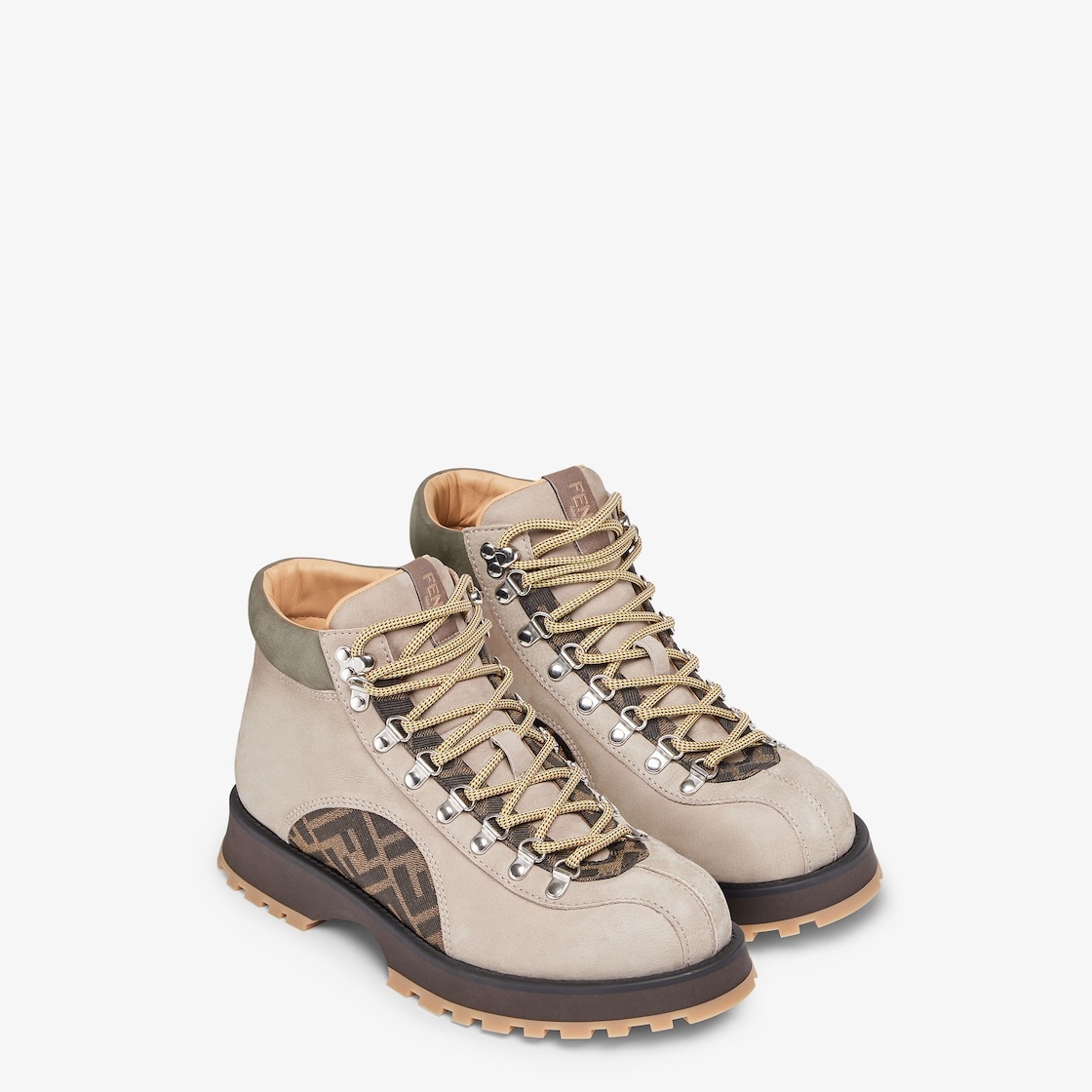 Beige nubuck leather ankle boots - 4