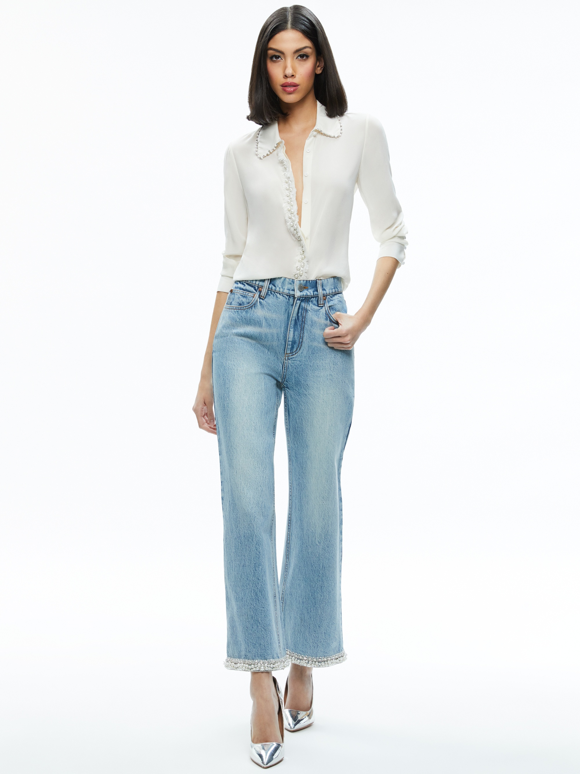 ORA HIGH RISE EMBELLISHED JEAN - 6