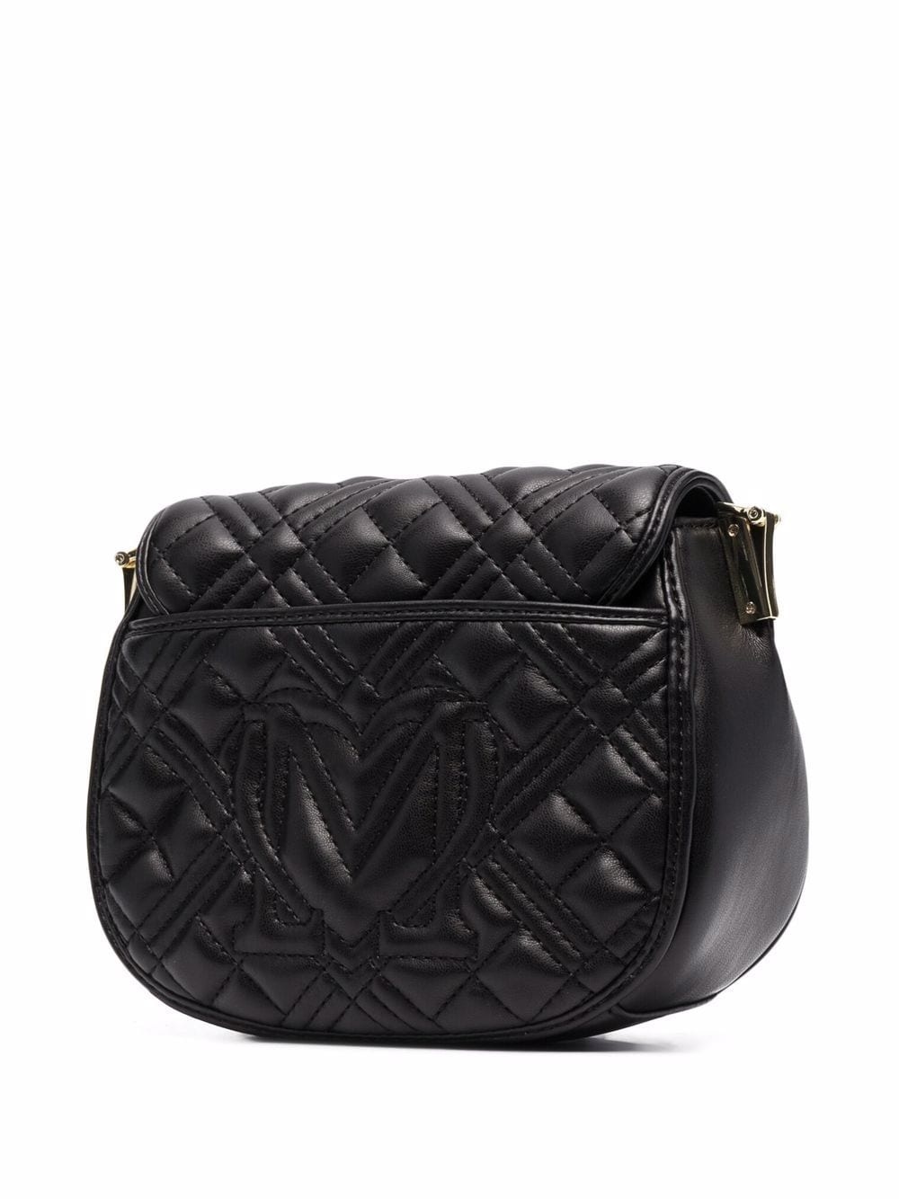 logo-plaque quilted crossbody bag - 4